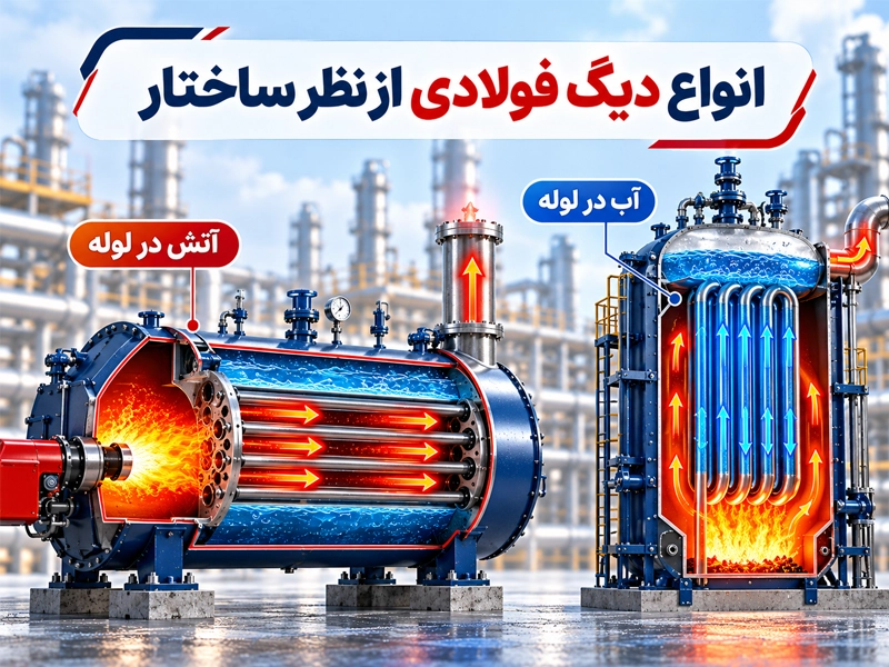 انواع دیگ فولادی از نظر ساختار